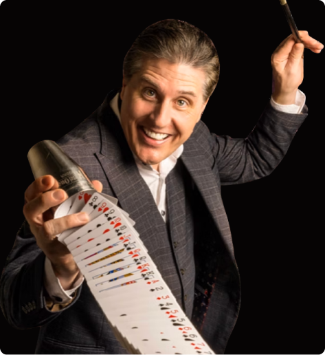 Erick Olson, comedy magician, performing live