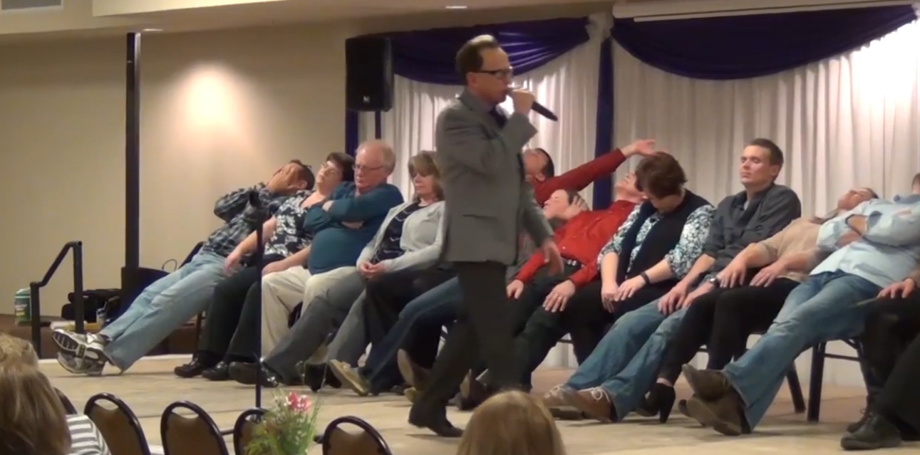 corporate hypnotist company event